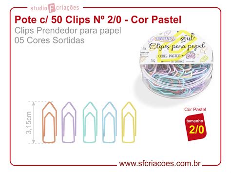 Clips Pastel Clipes Clipes 2 0 Encadernação Mania Loja De Insumos Para Papelaria E Mais