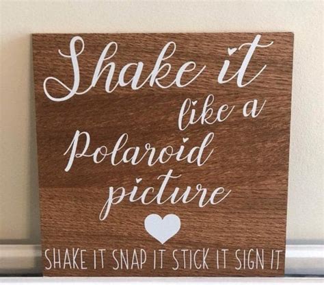 Rustic Wooden Wedding Sign Shake It Like A Polaroid Picture Etsy UK