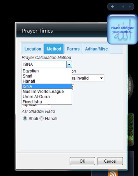 Islamic Prayer Times Windows Sidebar Gadget (Windows) - Download