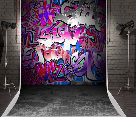 5x7ft Graffiti Backdrops For Photography Colorful Letters Background