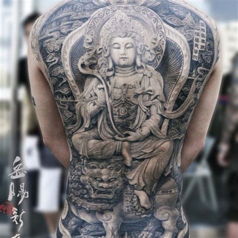 Epic Bodhisattva Manjushri Backpiece Tattoo