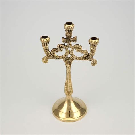 Three Candle Holder Brass Candlestick Blessedmart