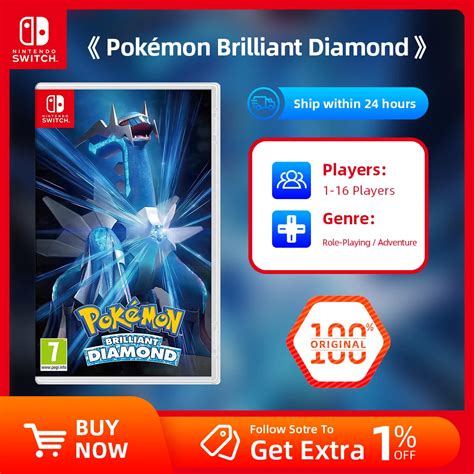 Pok Mon Brilliant Diamond Jogo Nintendo Switch Cart O De Jogo F