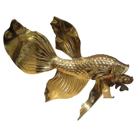 Italian Brass Fish Sculpture At Stdibs