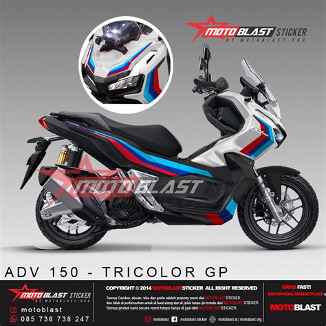 Modifikasi Striping Honda Adv 150 Livery Bmw Safety Guard GP MOTOBLAST