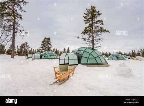 Glas Iglu Kakslauttanen Hotel Lappland Finnland Stockfotografie Alamy