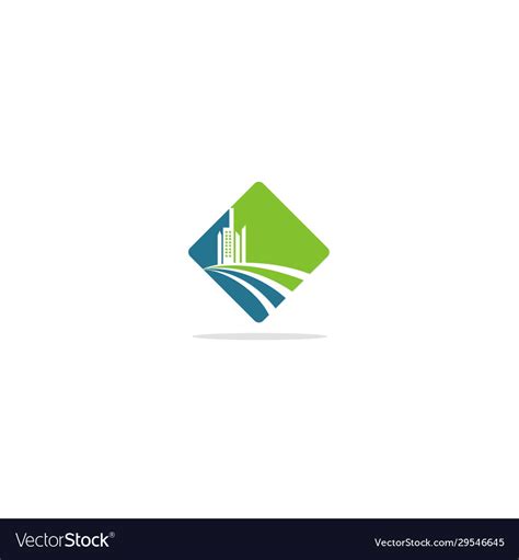 building square business company logo royalty  vector
