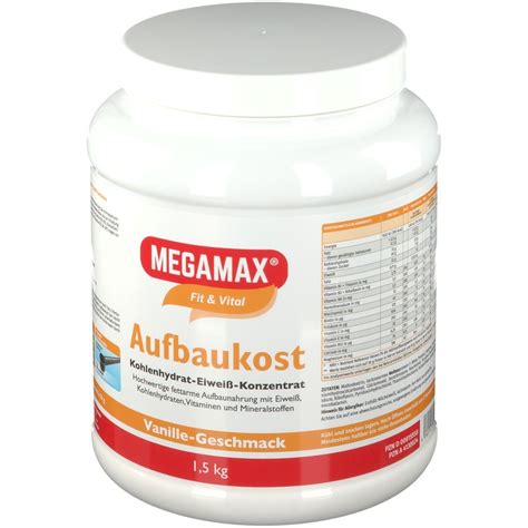 Megamax Fit Vital Aufbaukost Kohlenhydrat Eiwei Konzentrat Vanille