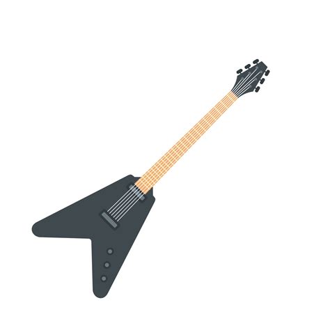 Rock guitar icon, flat style 14545252 Vector Art at Vecteezy