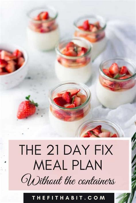 How To Follow The 21 Day Fix Meal Plan Without The Containers