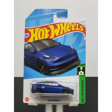 Hot Wheels Tesla Model Y Blue 15 250 2024 HW GREEN SPEED 3 10 Shopee Malaysia