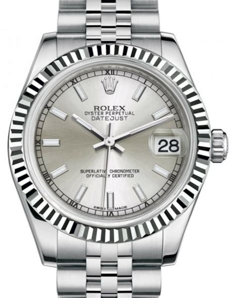 Rolex Datejust Stainless Steel Silver Dial Mm