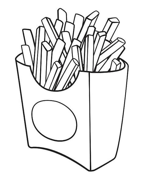 Dibujos De Patatas Fritas 10 Para Colorear Para Colorear Pintar E