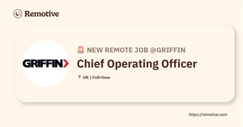 Hiring Chief Operating Officer Griffin