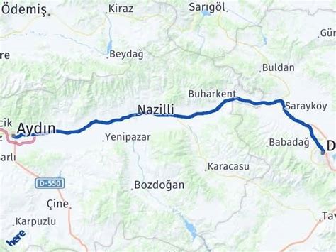 Aydın Denizli Arası Kaç Km Kaç Saat Yol Tarifi