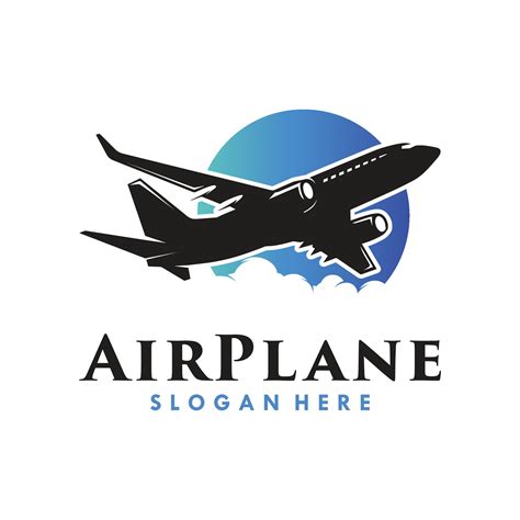 Air plane illustration logo design 27521201 Vector Art at Vecteezy