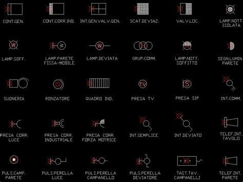 Símbolos eléctricos cad en AutoCAD Descargar CAD gratis 25 75 KB