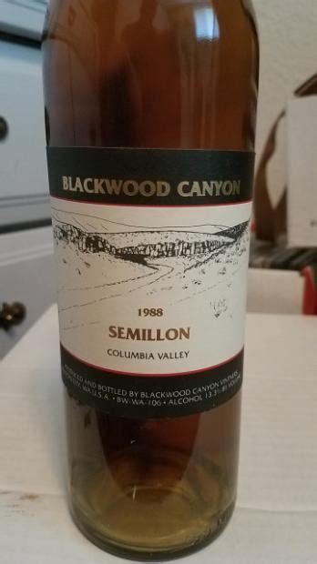 1989 Blackwood Canyon Sémillon Usa Washington Columbia Valley