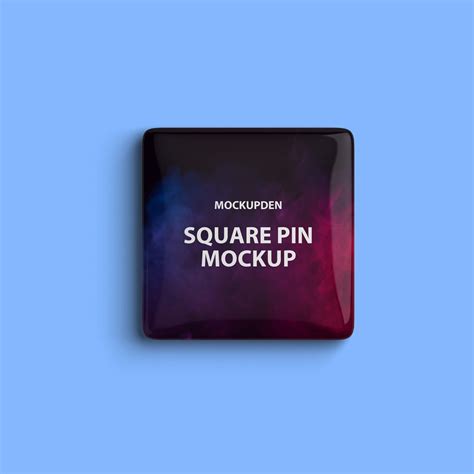 Free Square Pin Mockup PSD