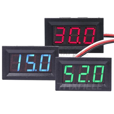 Digital Voltmeter Dc V V Inch Wire Led Voltage Meter