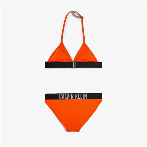 Calvin Klein Triangle Ocuk Turuncu Bikini Seti Ocuk Mayo Mayo Ort