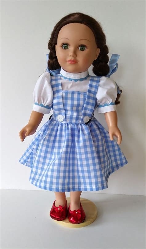 Fits 18 Inch Dolls Dorothy Doll Costume Etsy In 2024 Doll Costume Dorothy 18 Inch Doll