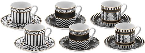 Amazon KARACA Helenistik Porcelain Turkish Coffee Cups Set For 6