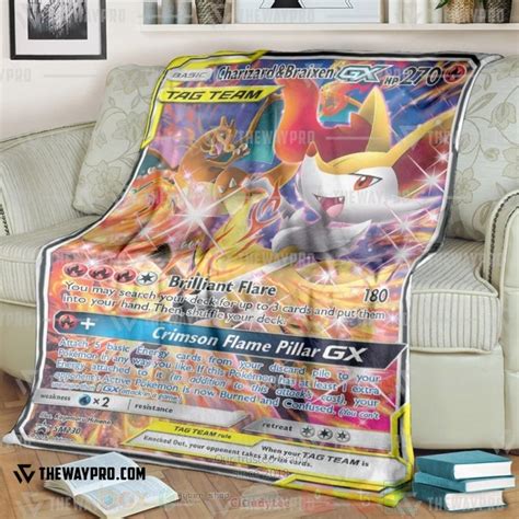 Pkm Charizard Card Blanket Hot Sale