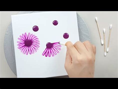 Cosmos Flower Easy Painting Ideas Acrylic Painting For