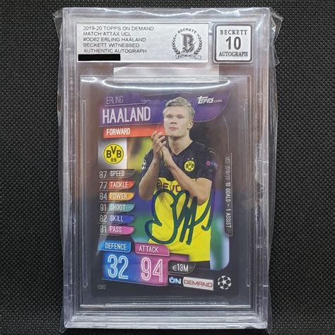 アーリング ハーランド ルーキー 直筆サインカード 直書き 2019 20 TOPPS ON DEMAND MATCH ATTAX UCL