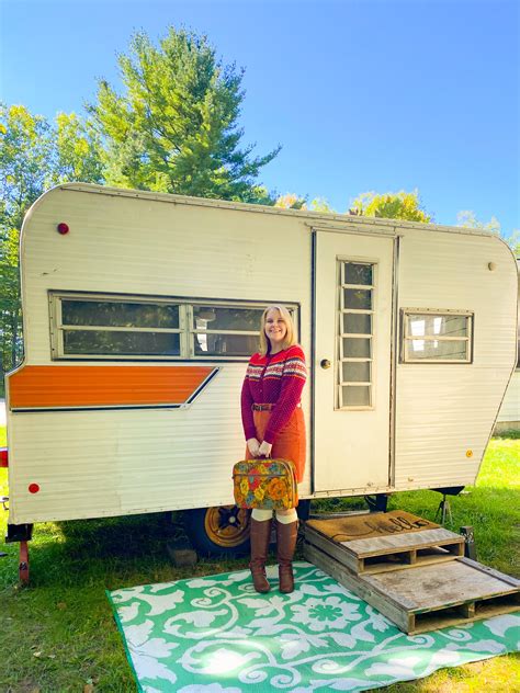 Staying in a Vintage 1970s Canned Ham Camper on AirBnb in Michigan — Emily Retro - Vintage and ...