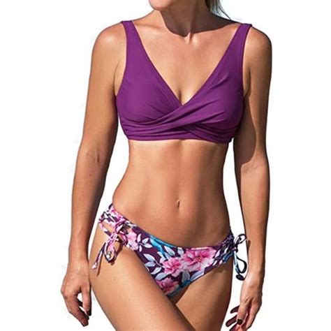 Oneyoo Femme Bikini Fronc Et Torsad Ensemble Bikini La Age Imprim