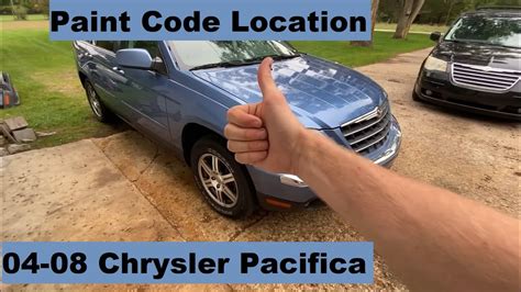 Paint Code Location Chrysler Pacifica 2004 2005 2006 2007 2008 04 05 06