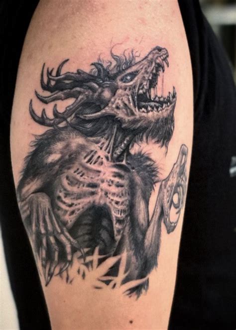 19 Cool Cryptid Tattoos From The Mothman To Nessie Monster Tattoo