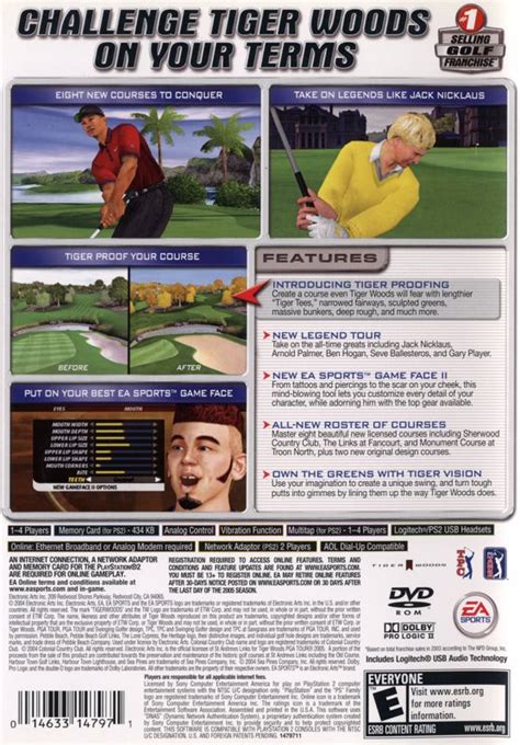 Tiger Woods PGA Tour 2005 (2004) box cover art - MobyGames