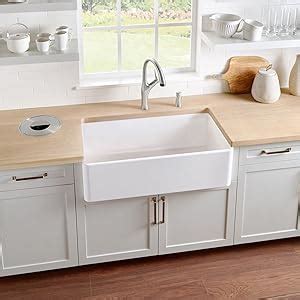 Celaeno Inch White Farmhouse Sink Fireclay Porcelain Single Bowl