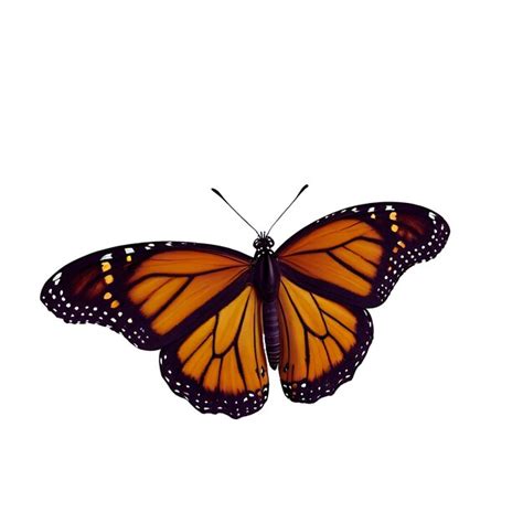 Premium Photo 3d Rendering Of A Monarch Butterfly On A White Background