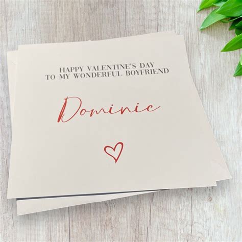 Personalised Valentines Day Card For Him For Her Husband Wife