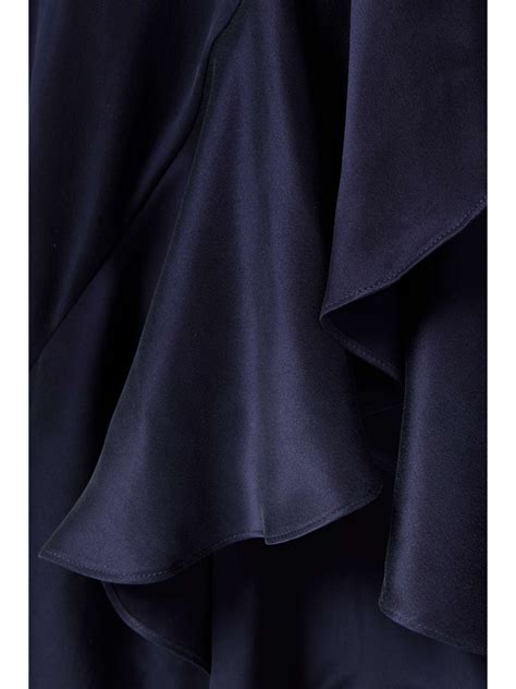 Zimmermann Asymmetric Ruffled Silk Satin Midi Wrap Dress Net A Porter