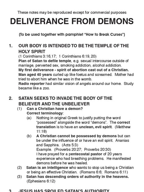 Deliverance From Demons Bill Subritzy Baptism With The Holy Spirit