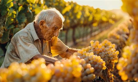 Free Photo | Person picking grapes and spending time in the vineyard