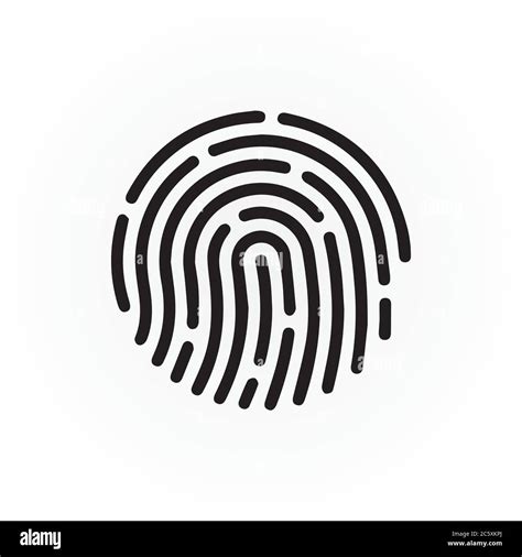 fingerprint icon vector isolated on white background Stock Vector Image ...