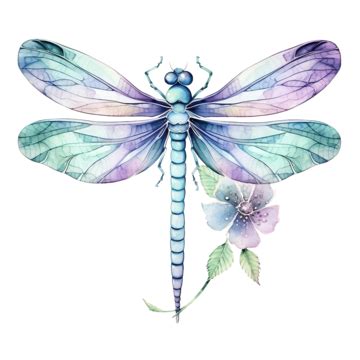 Watercolor Dragonfly Spring Clip Art Watercolor Hand Painting Clip