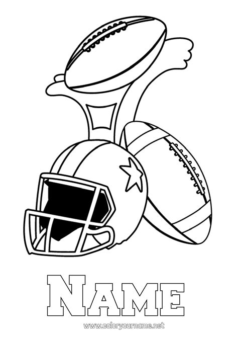 Football Helmet Coloring Page Front View