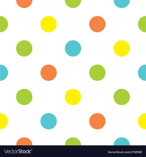 Seamless Background With Big Colorful Polka Dots Vector Image