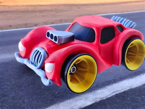 Cartoon Hot Rod Free STL File For 3D PrintingCults