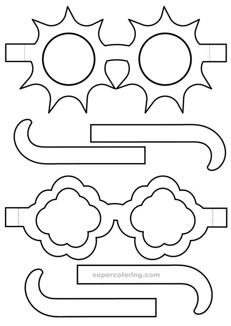 Funny Paper Eyeglasses Free Printable Papercraft Templates