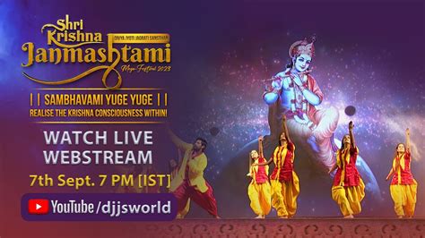 Live Webcast Djjs Shri Krishna Janmashtami Mahotsav 2023 Sambhavami