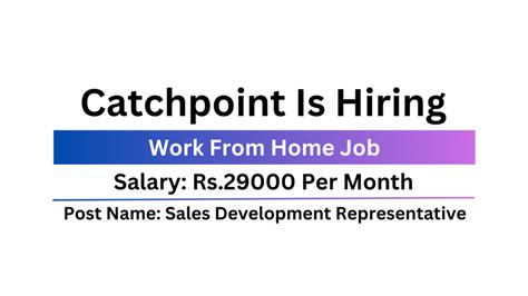 Catchpoint Is Hiring Sales Development Representative Work From