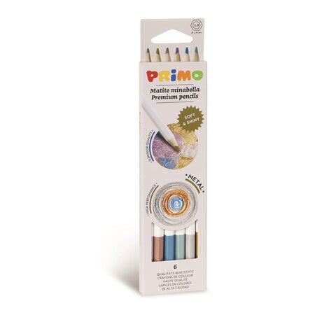 Crayons De Couleur M Tallique Hexagonaux Minabella En Bo Te En Carton